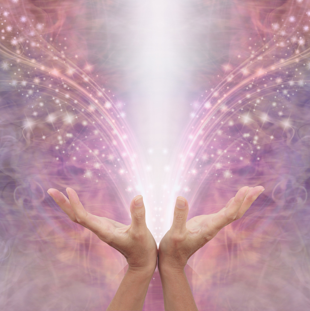 Sending out Reiki healing energy across the ether